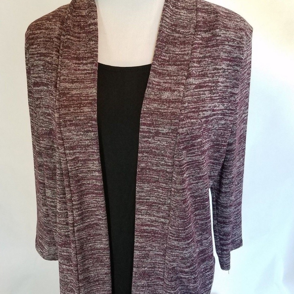 Olivia Blu Womens Cardigan Attached Shirt S Rayon